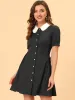 Allegra K- Vintage Lace Up Button Down Dress sold by Reitmans
