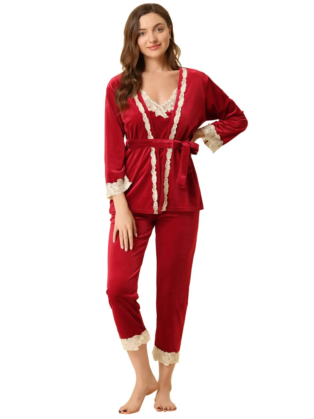 Allegra K - 3pcs Cami Top Lace Nightgown Sets sold by Reitmans