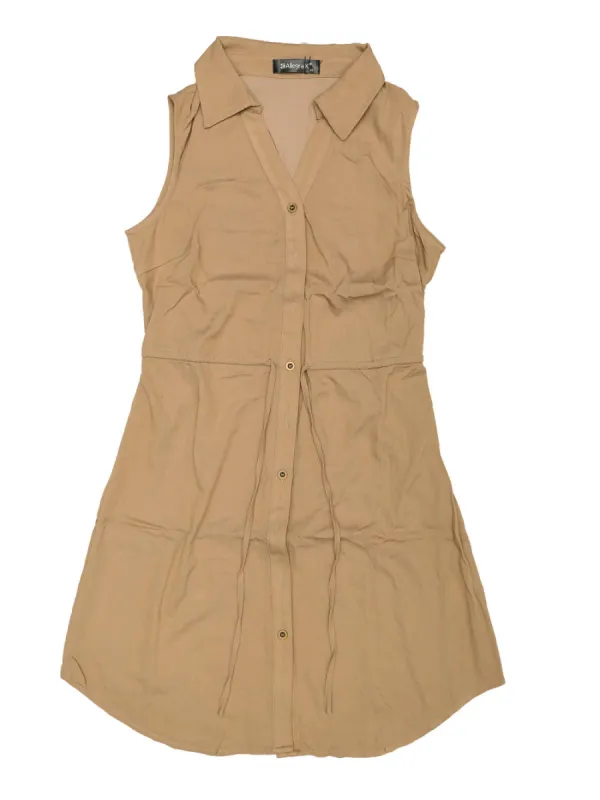 Allegra K- Collar Tie Waist Denim Shirt Dress sold by Reitmans