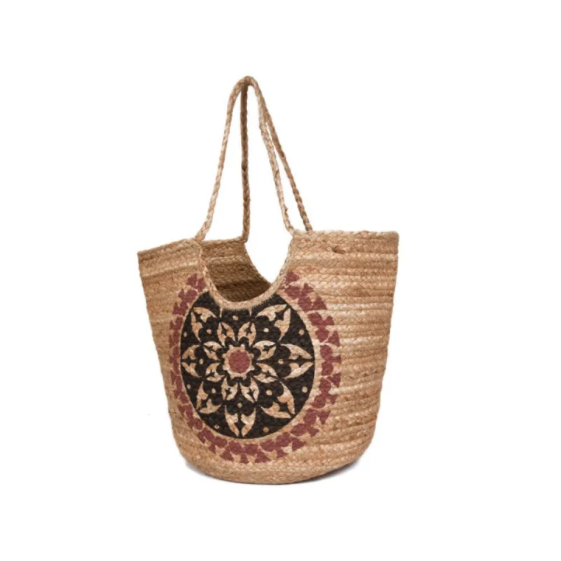 Aaron Leather Goods-Jute Style Tote bags sold by Reitmans