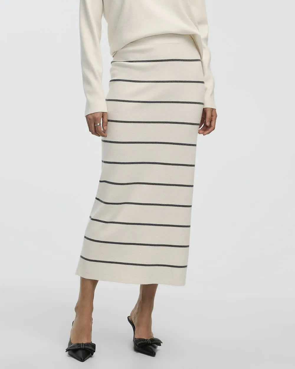 Fitted Knit Midi Skirt sold by Reitmans product image thumbnail 3