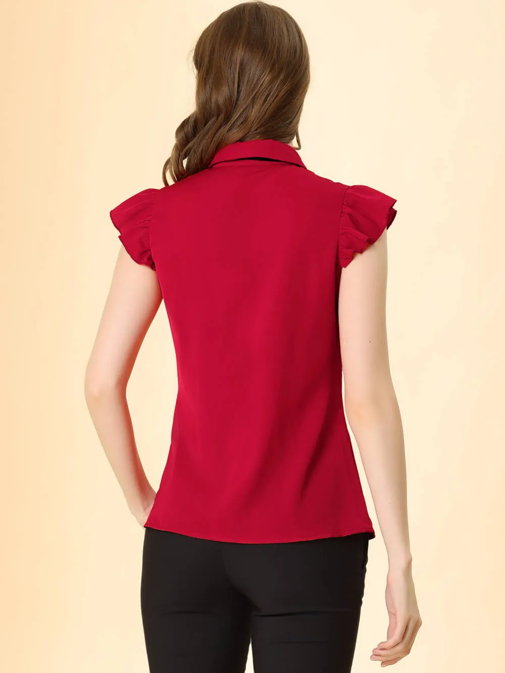 Allegra K- Ruffled Bow Tie Chiffon Shirt sold by Reitmans product image thumbnail 5