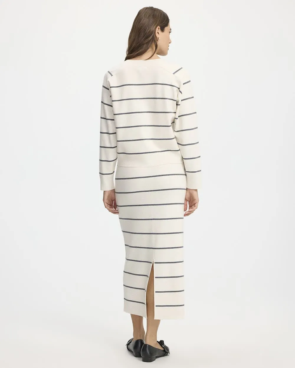 Striped Long-Sleeve Crew-Neck Pullover sold by Reitmans product image thumbnail 2