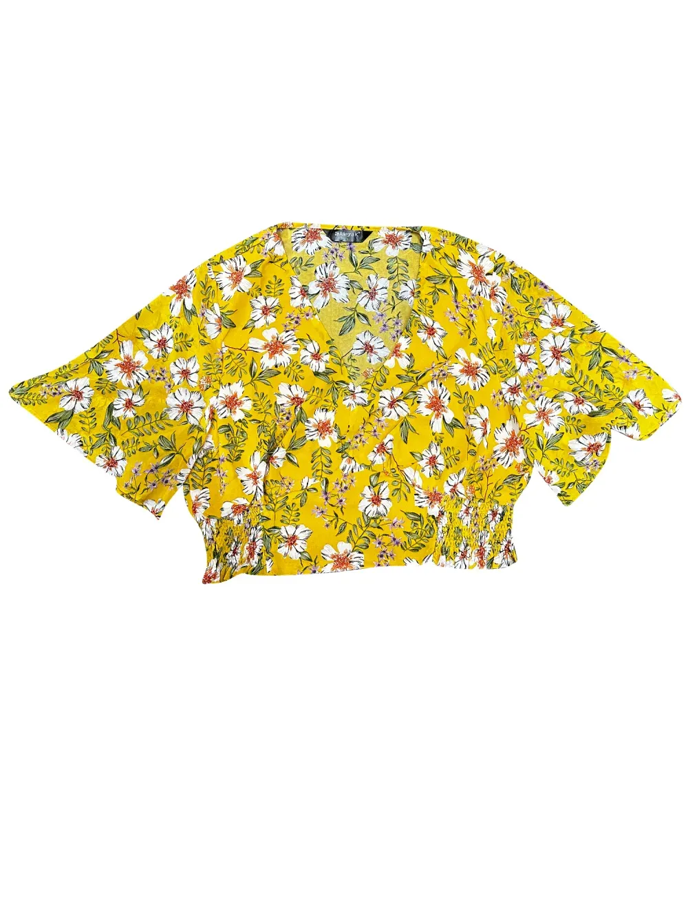 Allegra K - Floral V Neck Smocked Crop Top sold by Reitmans product image thumbnail 2