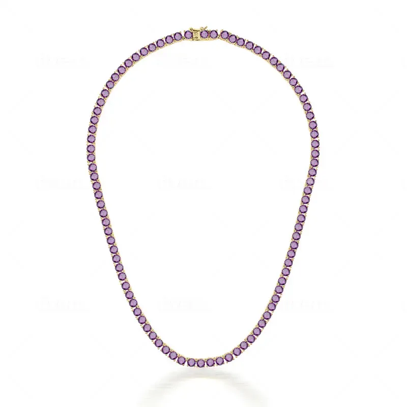 Genevive Sterling Silver with 3mm Colored Cubic Zirconia 16 Inch Tennis Necklace sold by Reitmans product image thumbnail 3