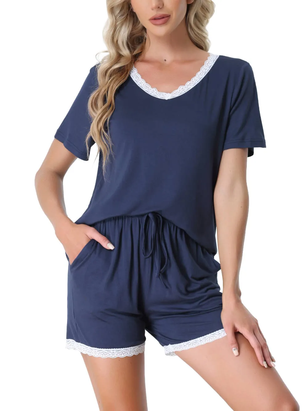 cheibear - Lounge Top and Shorts Summer Nightwear sold by Reitmans