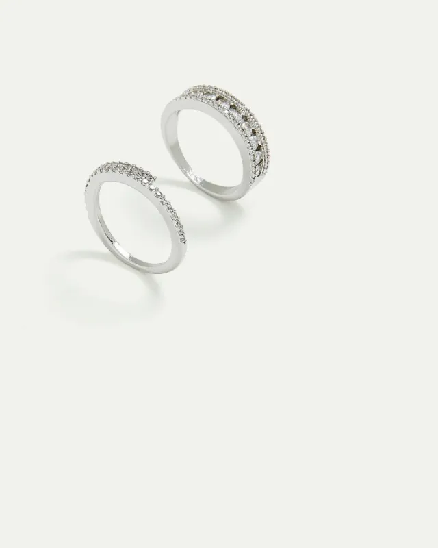 Rings with Stones - Set of 2 sold by Reitmans