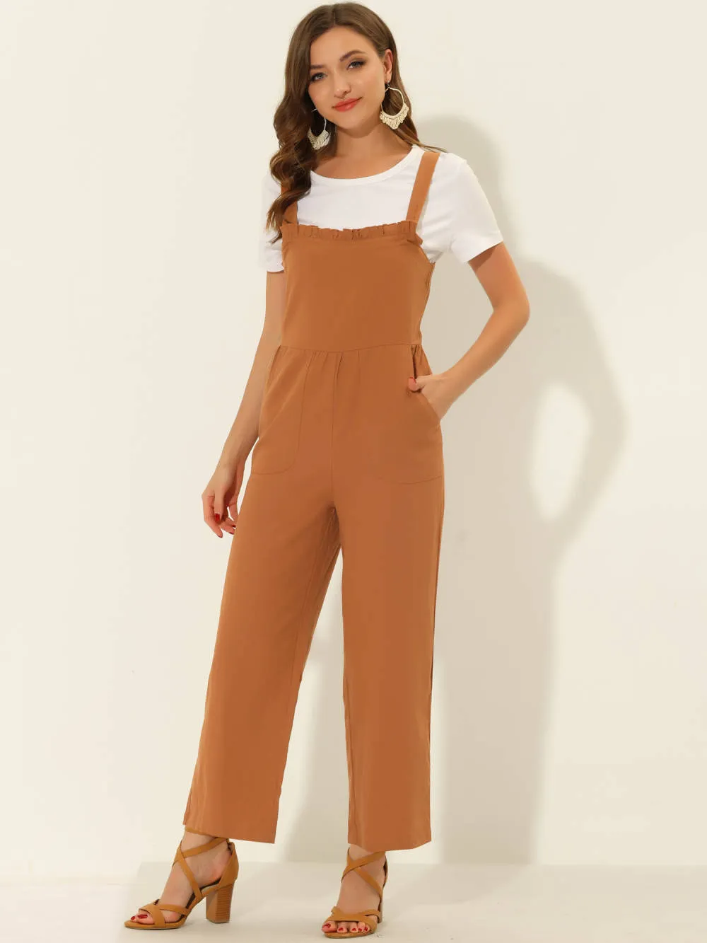 Allegra K - Cotton Vintage Wide Leg Overall Jumpsuit sold by Reitmans product image thumbnail 2