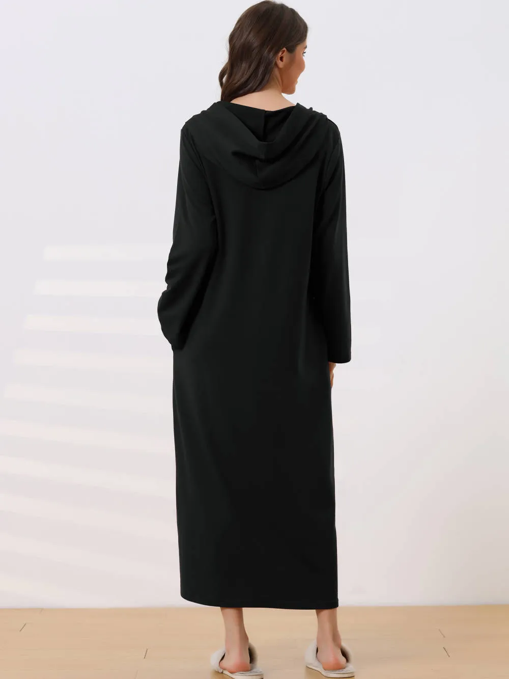cheibear - Zip Front Hooded Long Nightshirt sold by Reitmans product image thumbnail 3