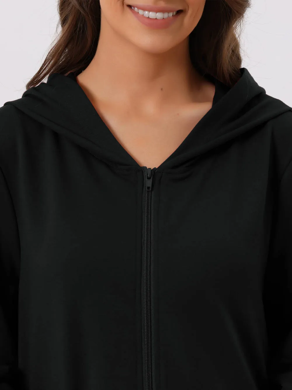 cheibear - Zip Front Hooded Long Nightshirt sold by Reitmans product image thumbnail 4