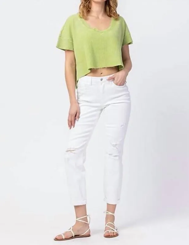 Judy Blue - Mid-Rise Boyfriend Destroyed Jeans sold by Reitmans