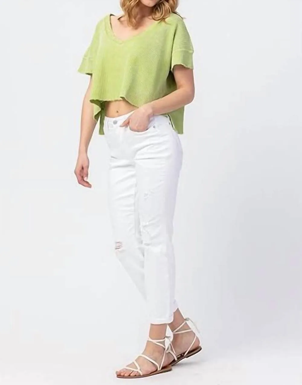 Judy Blue - Mid-Rise Boyfriend Destroyed Jeans sold by Reitmans product image thumbnail 2