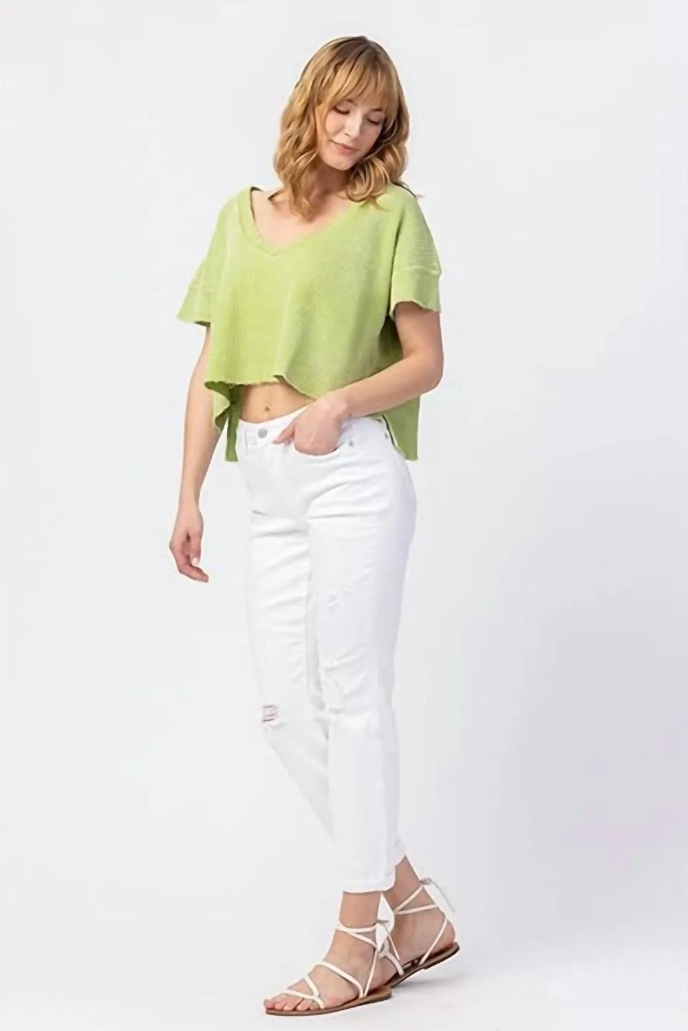 Judy Blue - Mid-Rise Boyfriend Destroyed Jeans sold by Reitmans product image thumbnail 3