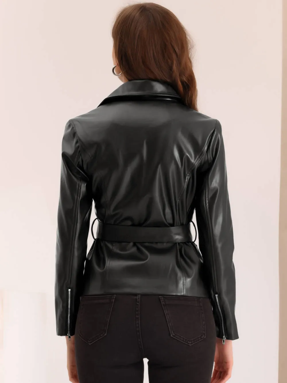 Allegra K- Faux Leather PU Biker Jackets sold by Reitmans product image thumbnail 4