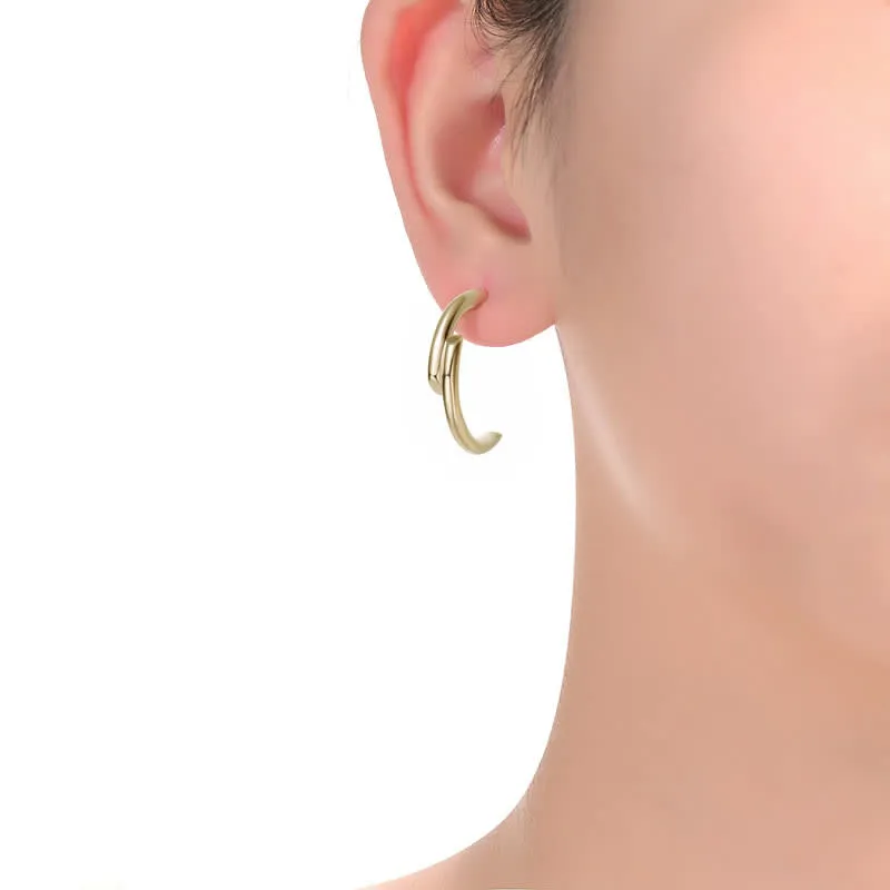 Rachel Glauber 14K Gold Plated Open Hoop Earrings sold by Reitmans product image thumbnail 2