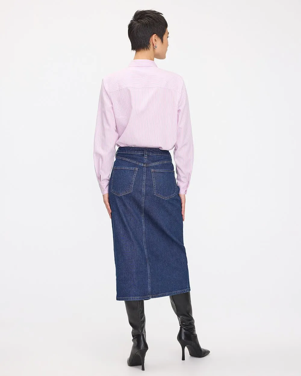 Denim Pencil Midi Skirt sold by Reitmans product image thumbnail 2