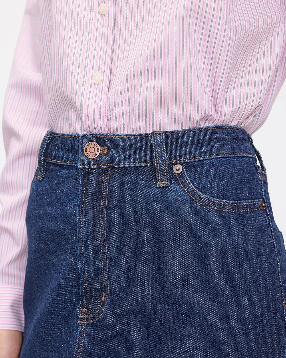 Denim Pencil Midi Skirt sold by Reitmans product image thumbnail 4