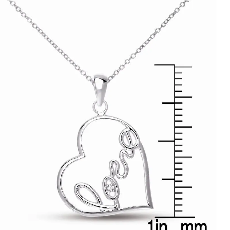 Genevive Classy " Love " Heart Shape Pendant Necklace sold by Reitmans product image thumbnail 3