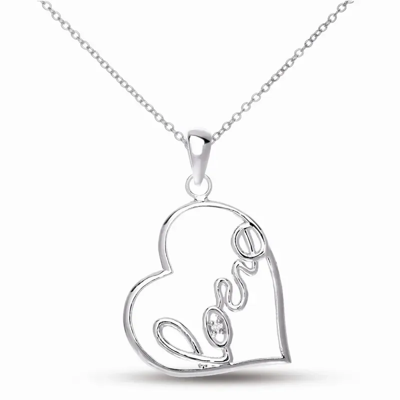 Genevive Classy " Love " Heart Shape Pendant Necklace sold by Reitmans product image thumbnail 5