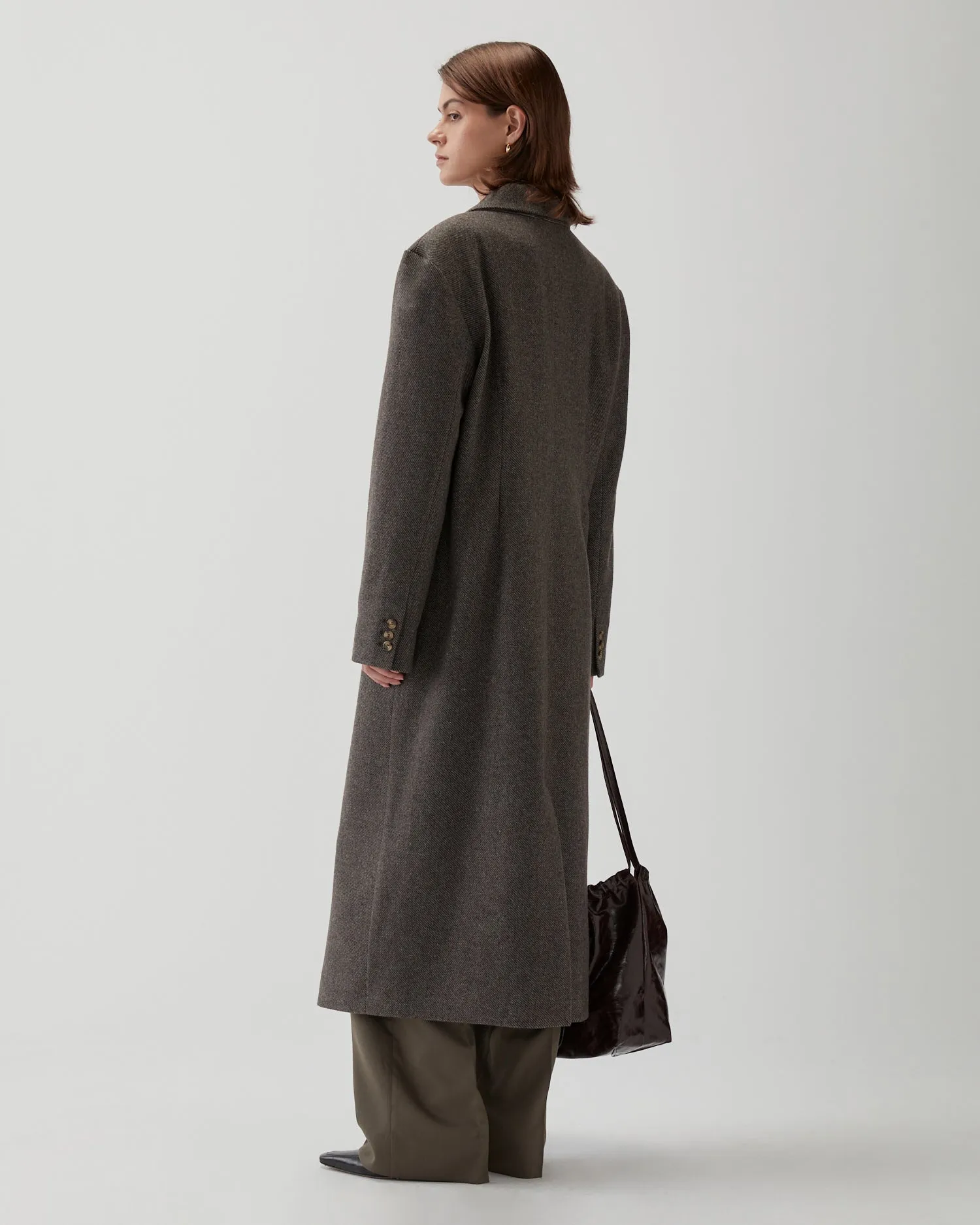 Jolene Coat Wool Blend Twill Mole Brown sold by Rejina Pyo product image thumbnail 5