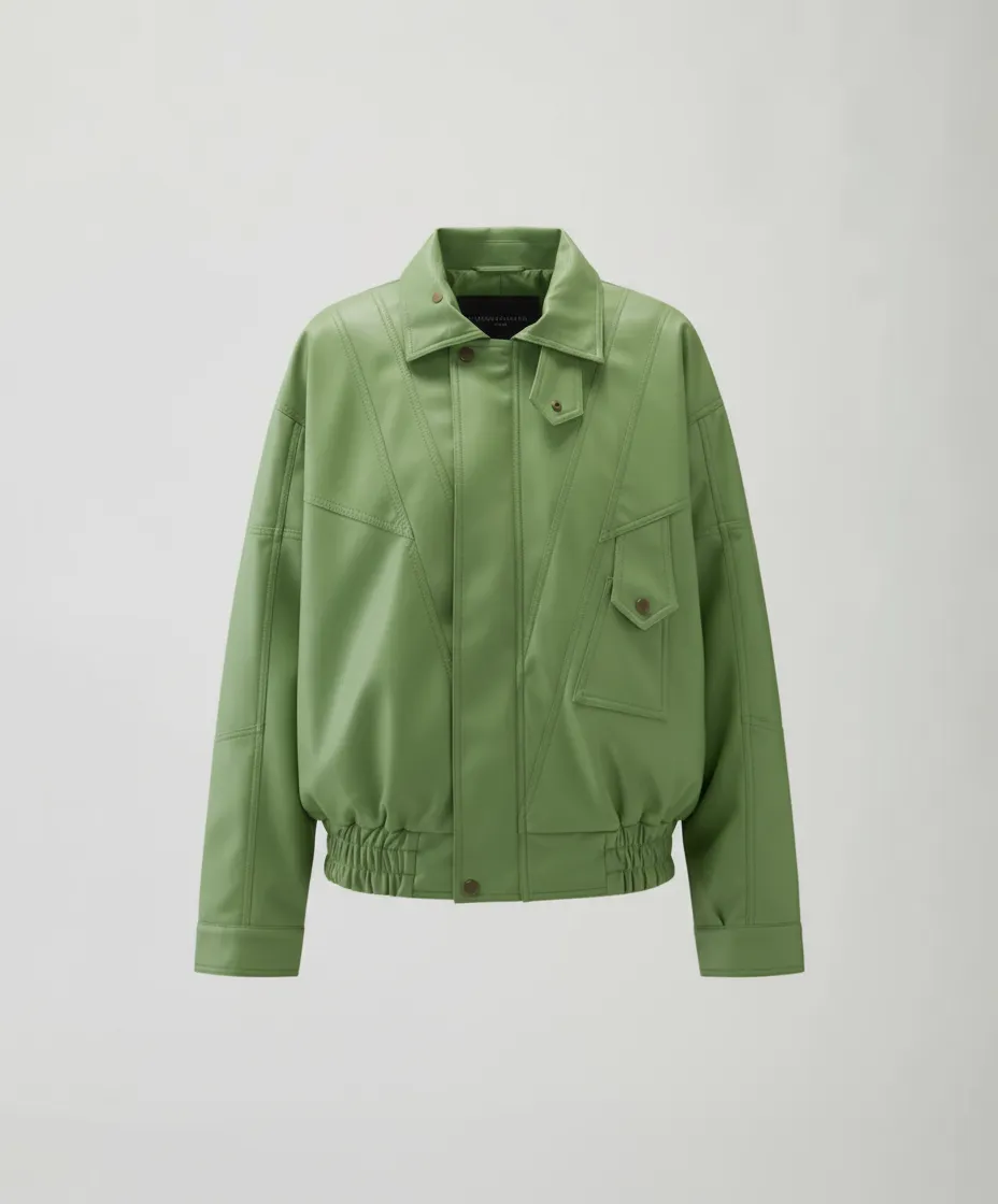 Madison Jacket Faux Leather Green sold by Rejina Pyo product image thumbnail 2