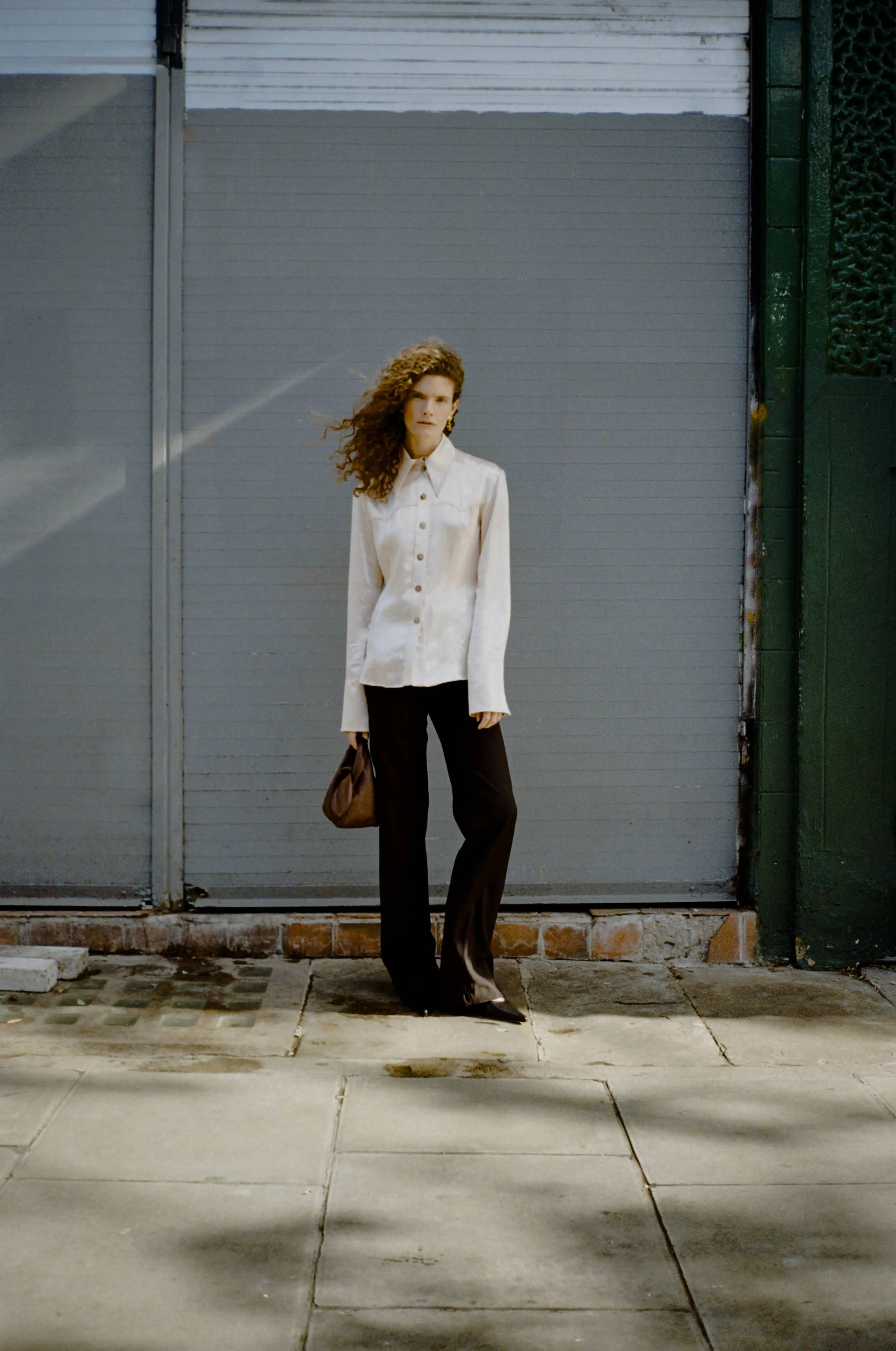 Camilla Shirt Satin Viscose Parchment sold by Rejina Pyo product image thumbnail 4