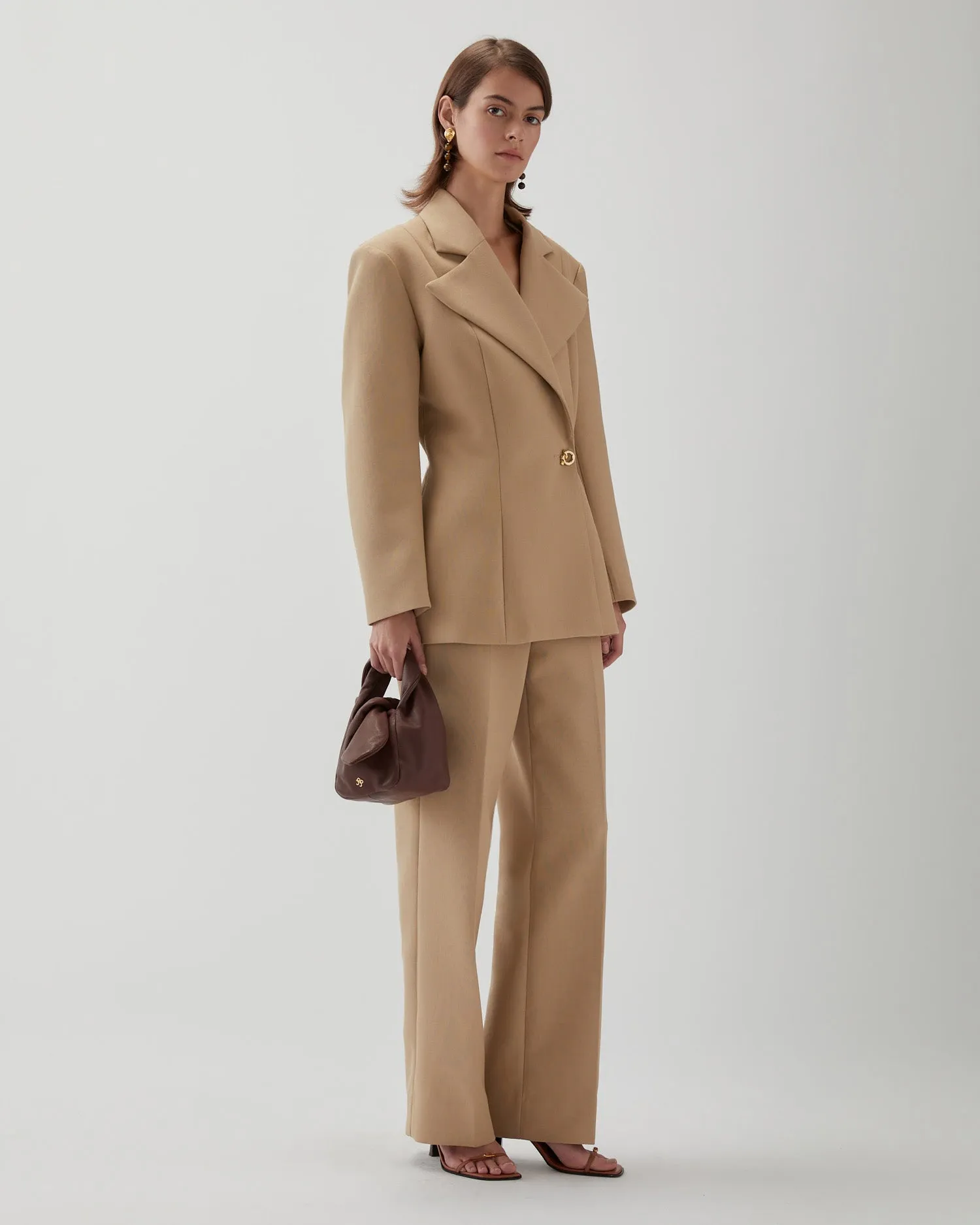 Leila Blazer Cotton Silk Double-face Beige sold by Rejina Pyo product image thumbnail 4