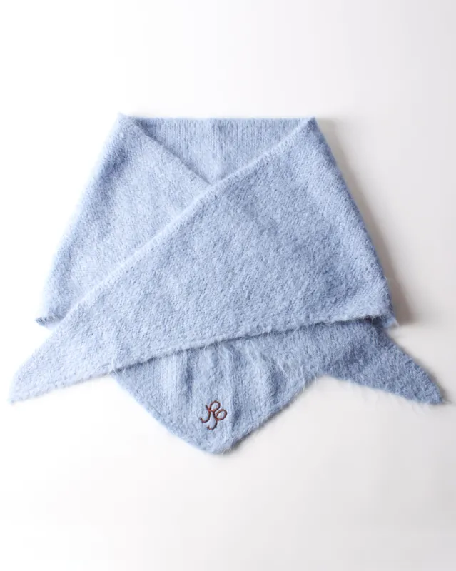 Maxi Triangle Scarf Alpaca Blend Blue sold by Rejina Pyo