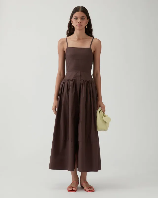 Issy Dress Cotton Brown sold by Rejina Pyo