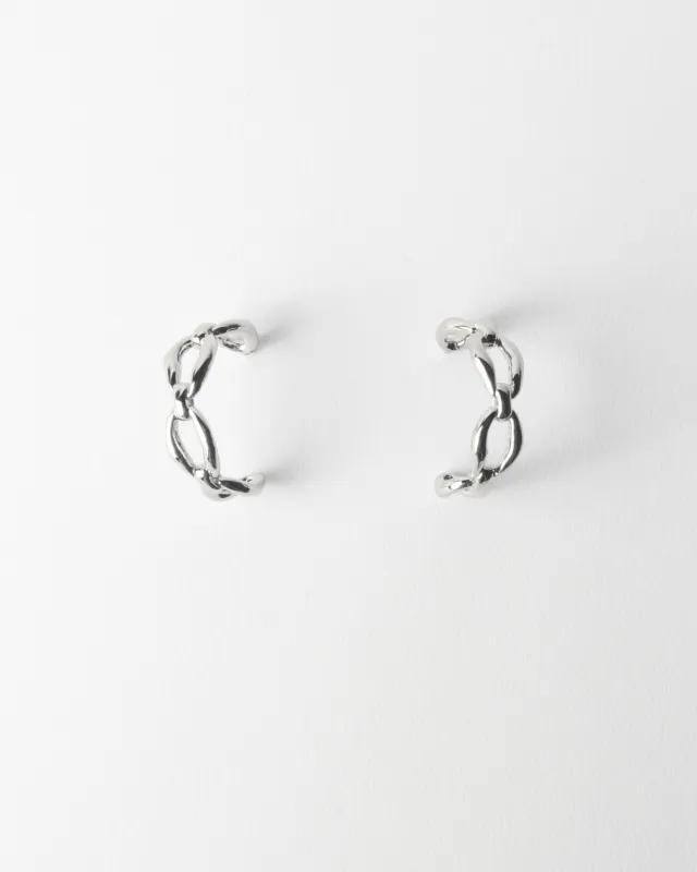 Large Chain Hoops Silver Plated sold by Rejina Pyo