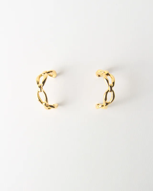 Large Chain Hoops Gold Plated sold by Rejina Pyo