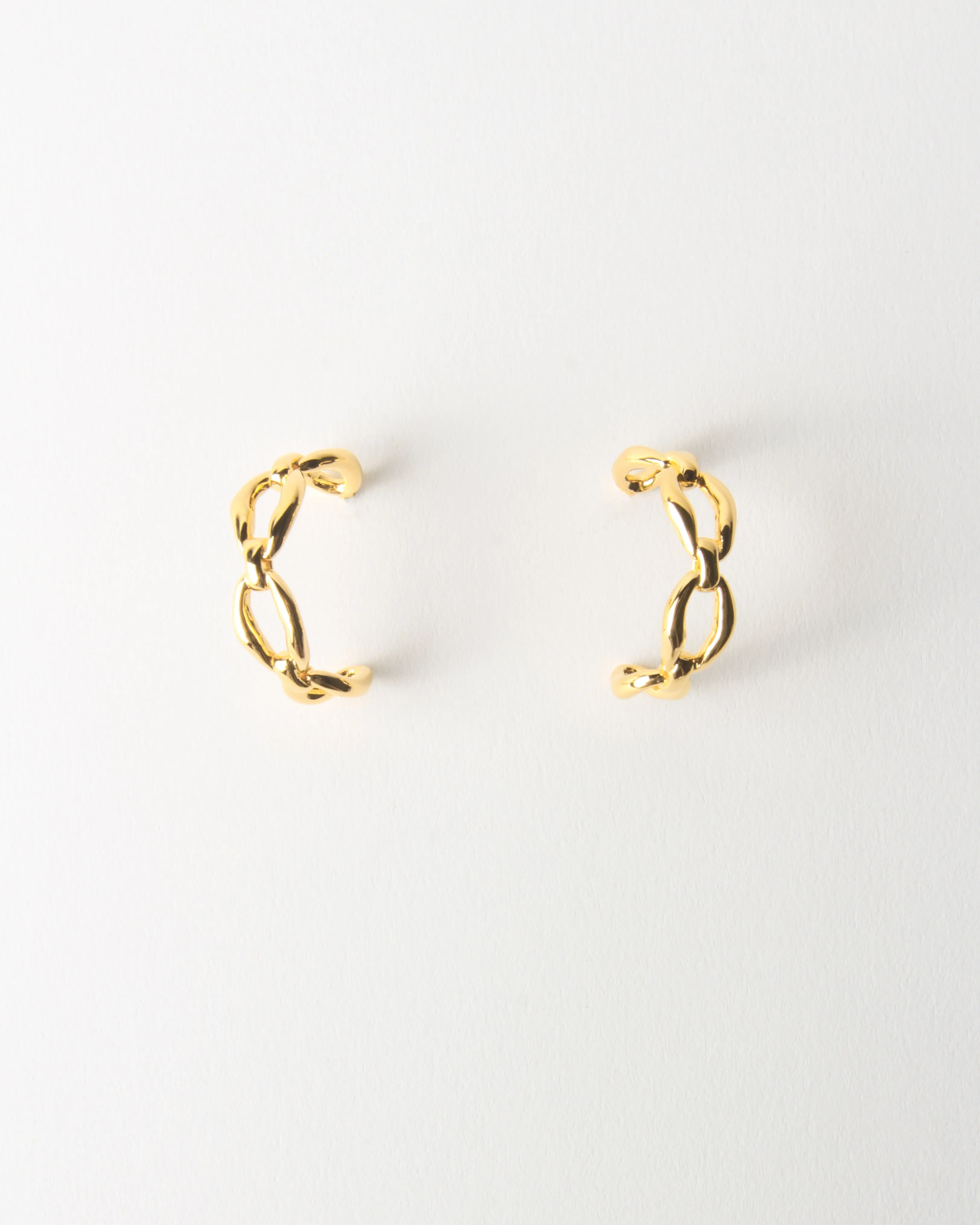 Large Chain Hoops Gold Plated sold by Rejina Pyo