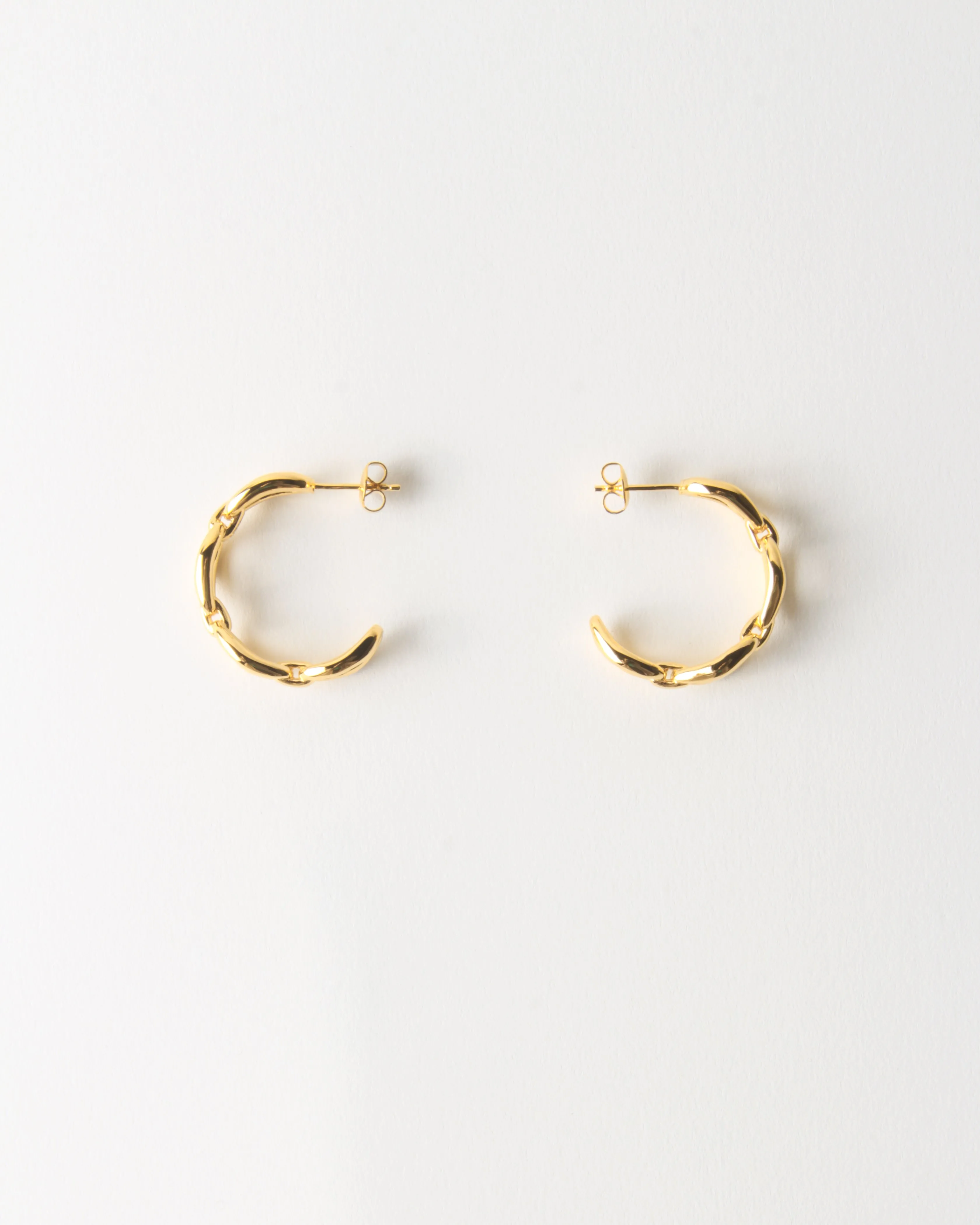 Large Chain Hoops Gold Plated sold by Rejina Pyo product image thumbnail 2