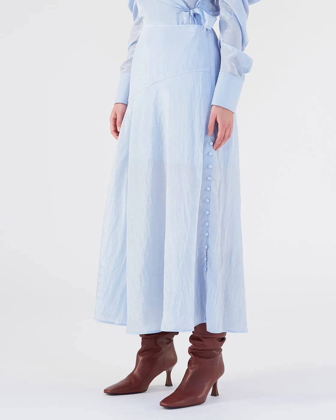 Ria Skirt Viscose Blend Crinkle Blue sold by Rejina Pyo product image thumbnail 2