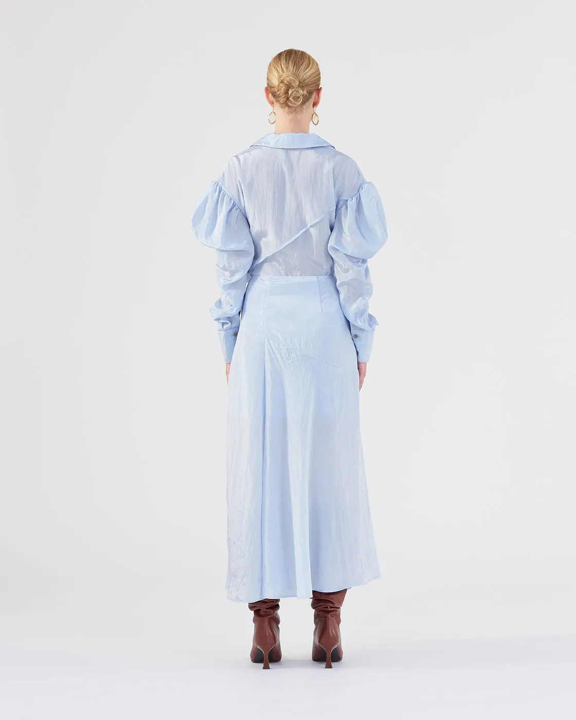 Ria Skirt Viscose Blend Crinkle Blue sold by Rejina Pyo product image thumbnail 3