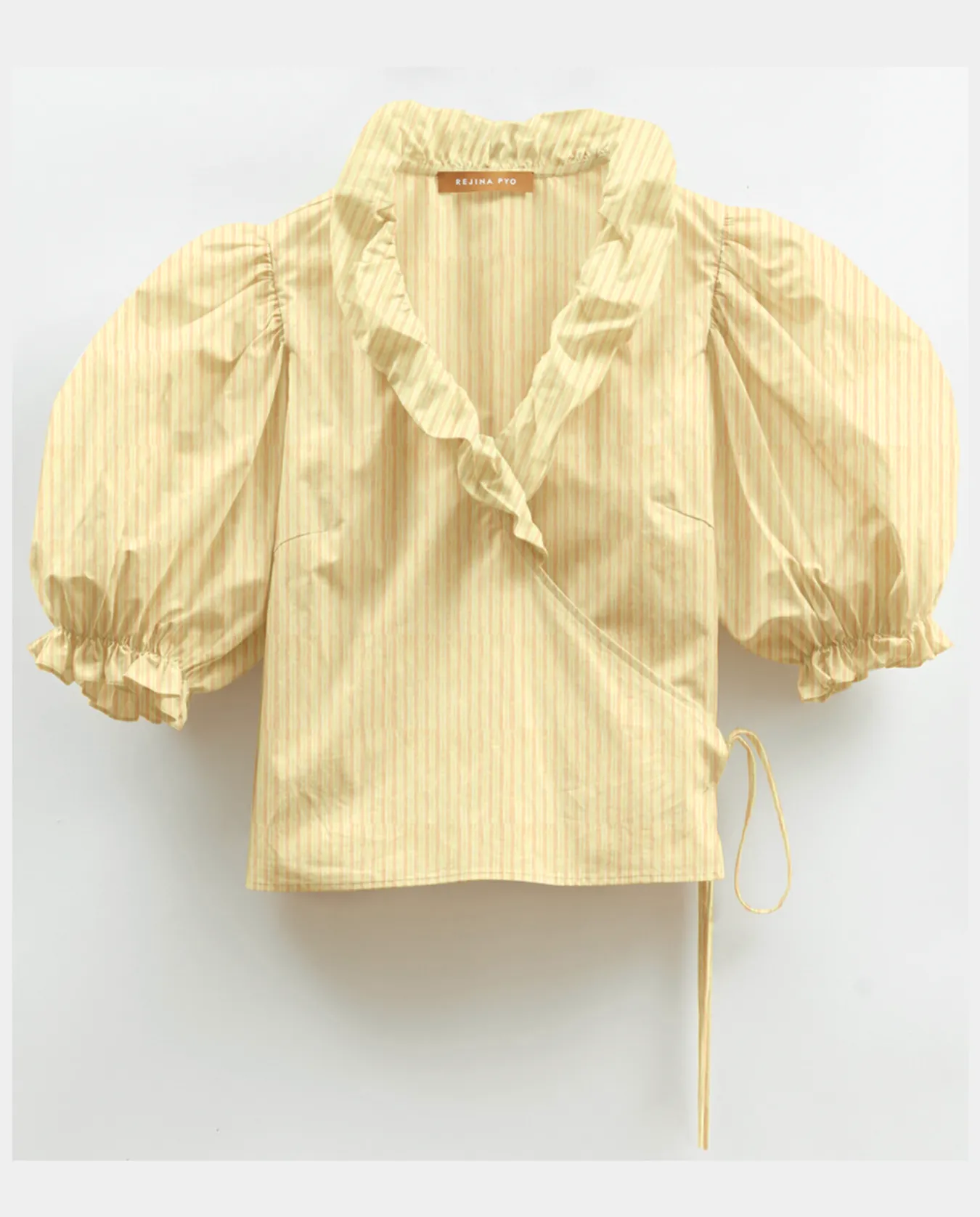 Luna Blouse Cotton Seersucker Stripe Yellow sold by Rejina Pyo product image thumbnail 4