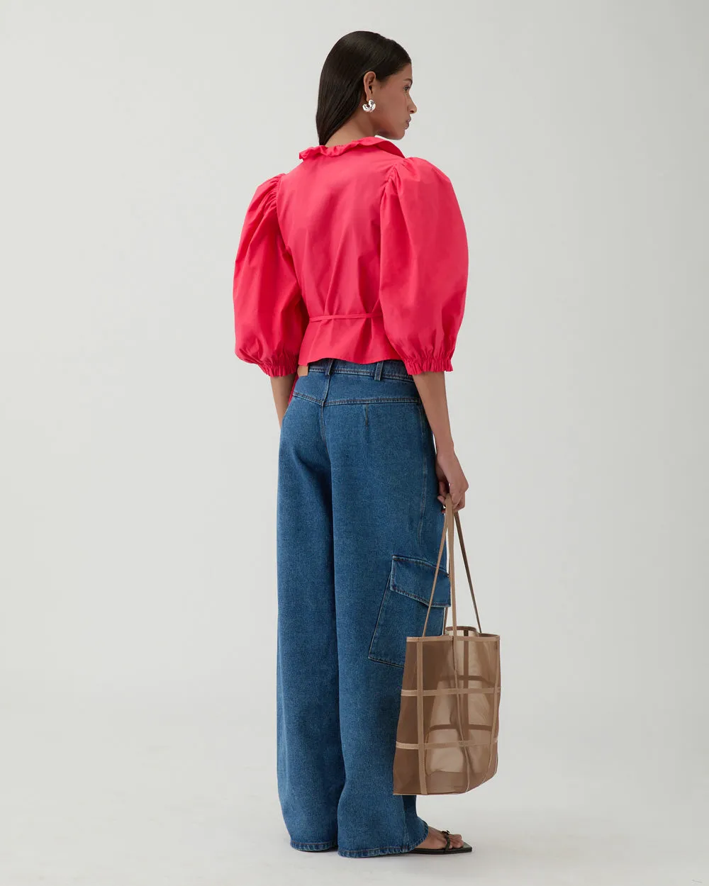 Luna Blouse Organic Cotton Red sold by Rejina Pyo product image thumbnail 4