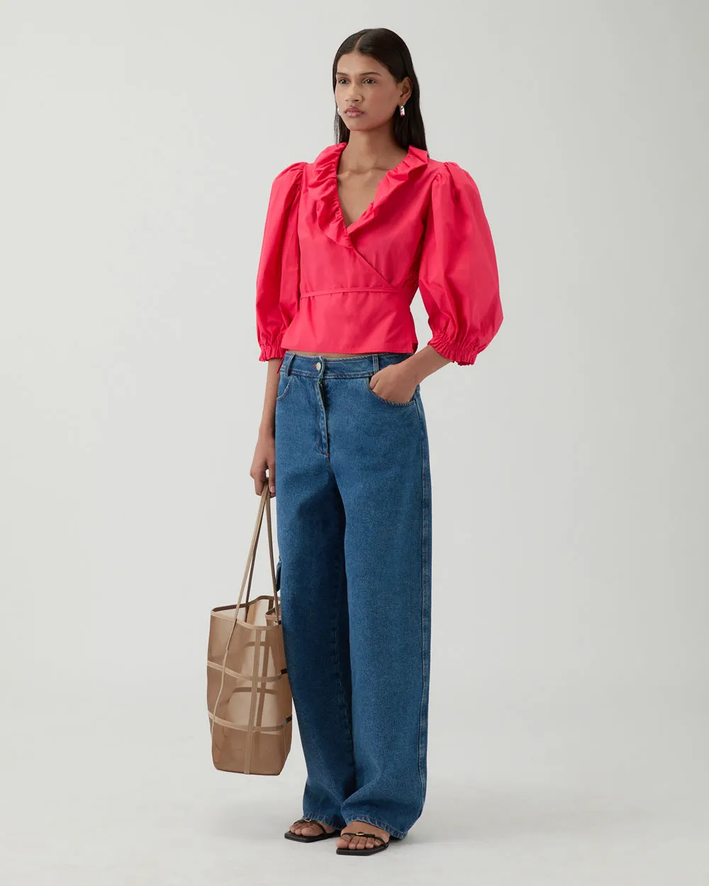 Luna Blouse Organic Cotton Red sold by Rejina Pyo product image thumbnail 2