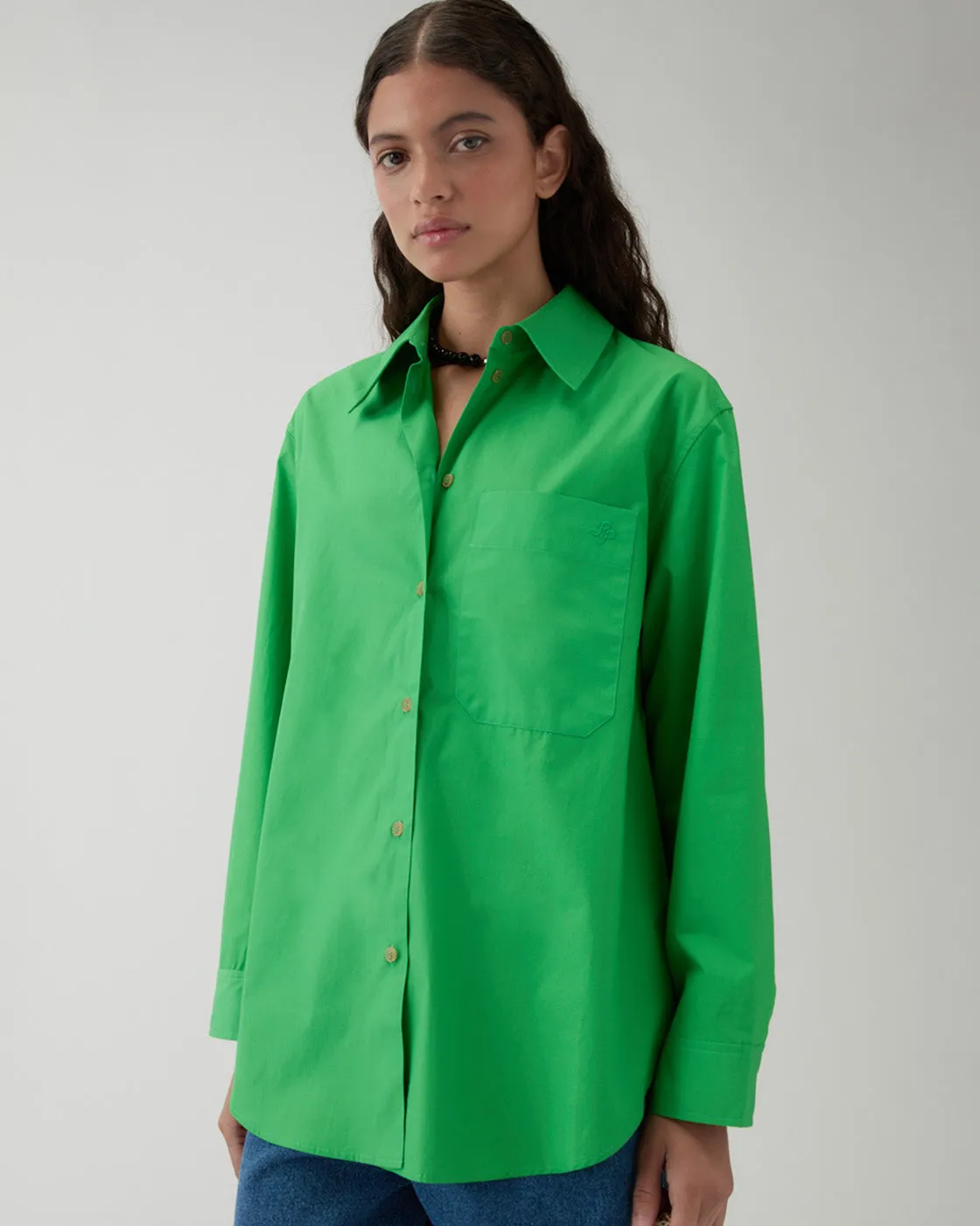 Caprice Shirt Cotton Green sold by Rejina Pyo product image thumbnail 2
