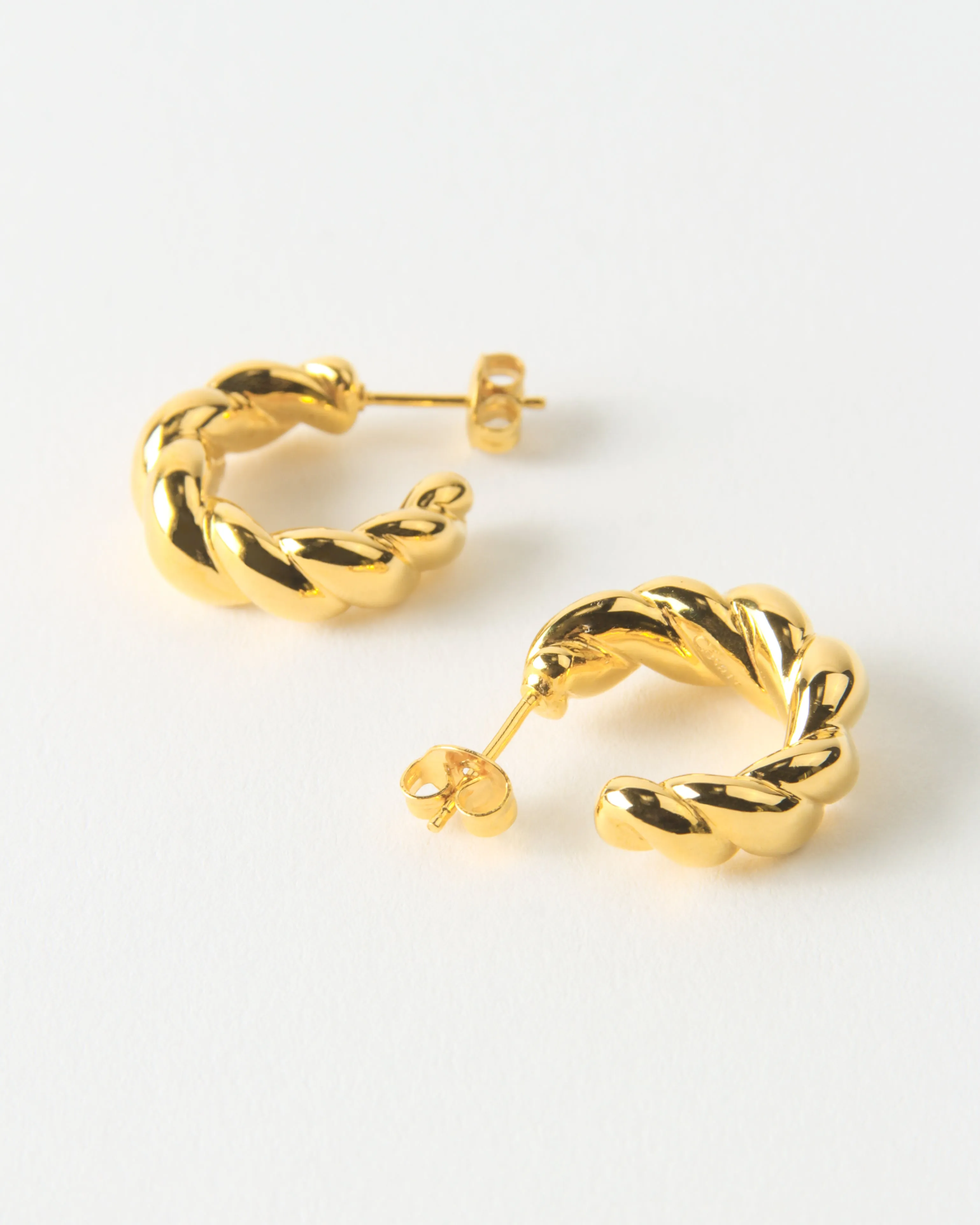 Large Twirl Hoops Gold Plated sold by Rejina Pyo product image thumbnail 2