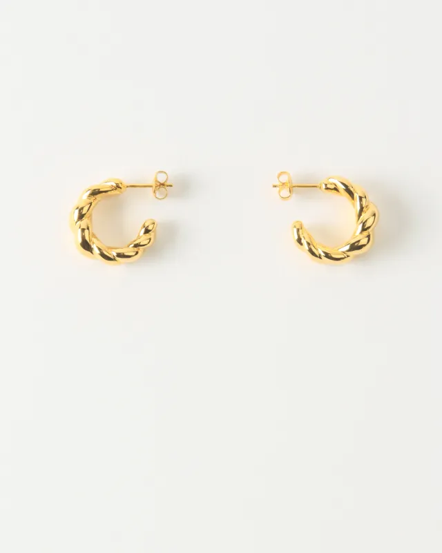 Large Twirl Hoops Gold Plated sold by Rejina Pyo