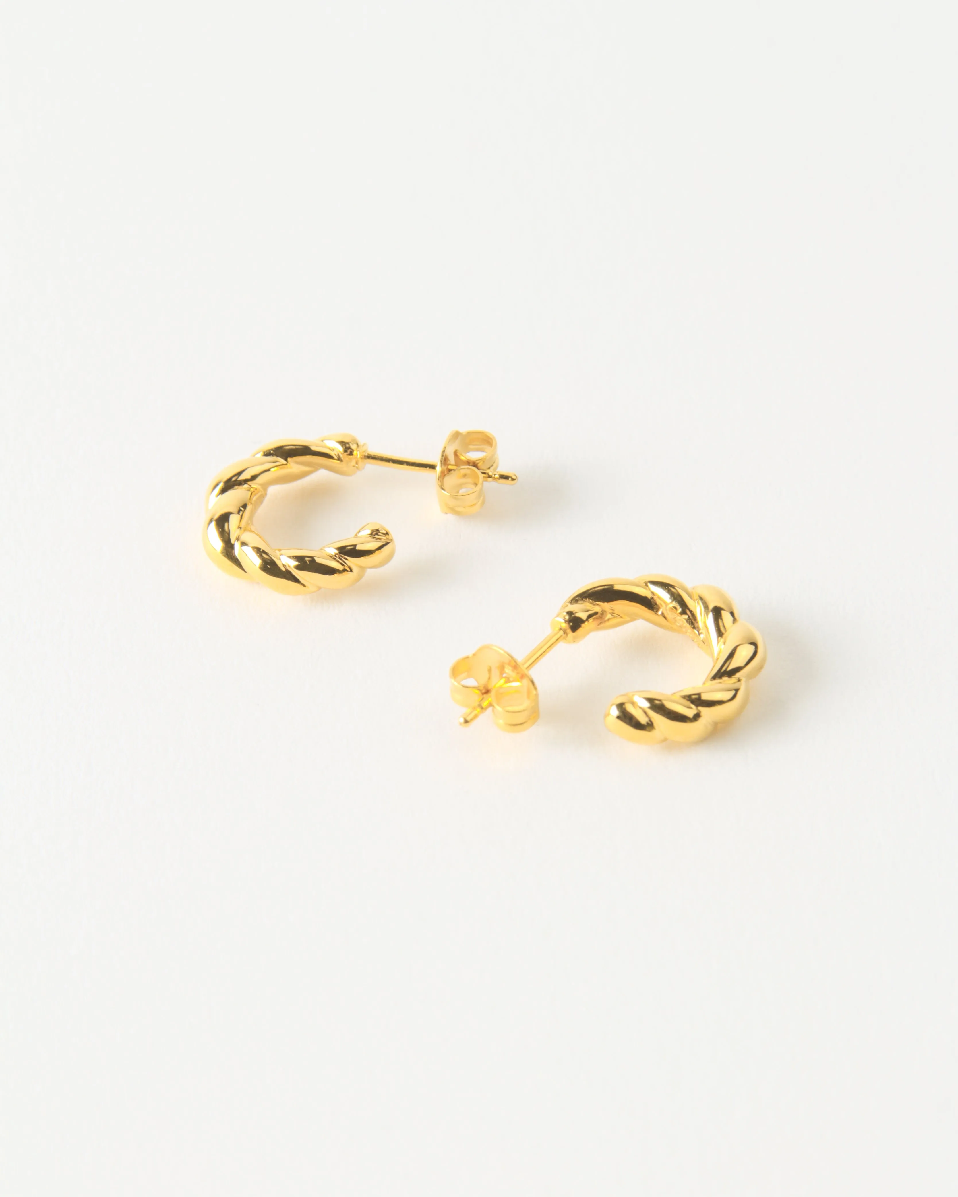 Mini Twirl Hoops Gold Plated sold by Rejina Pyo product image thumbnail 3