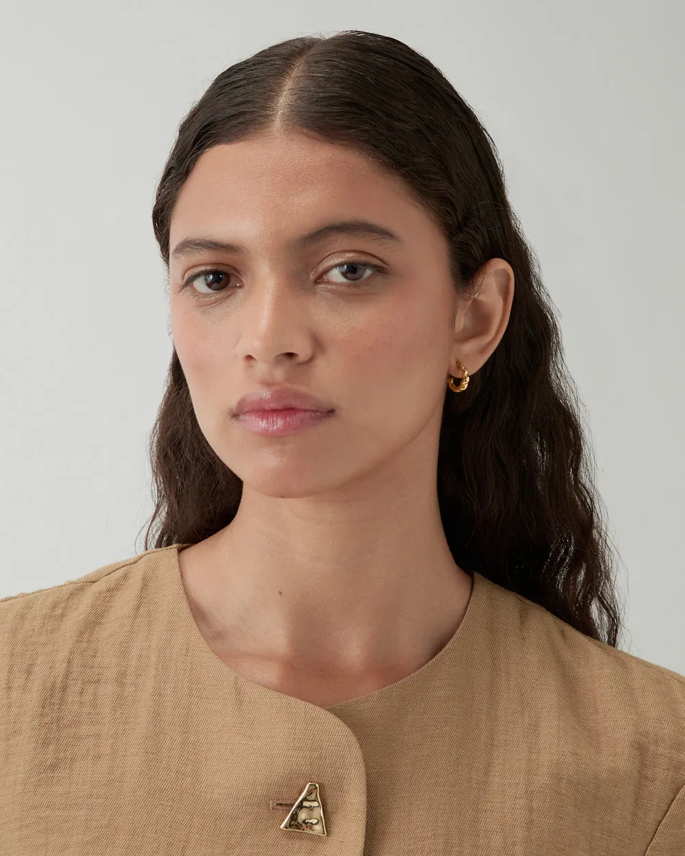 Mini Twirl Hoops Gold Plated sold by Rejina Pyo product image thumbnail 2