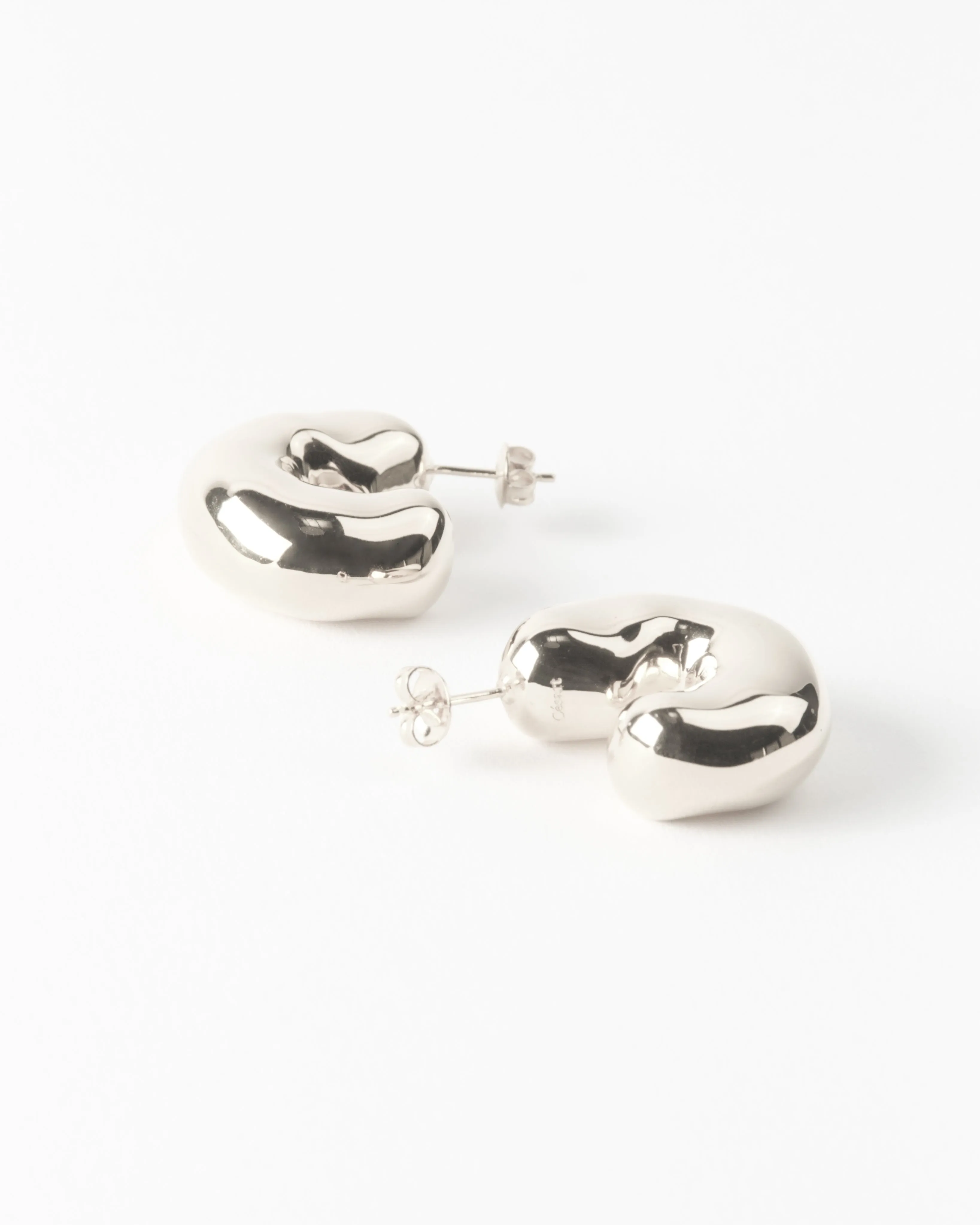 Large Molten Hoops Silver Plated sold by Rejina Pyo product image thumbnail 2