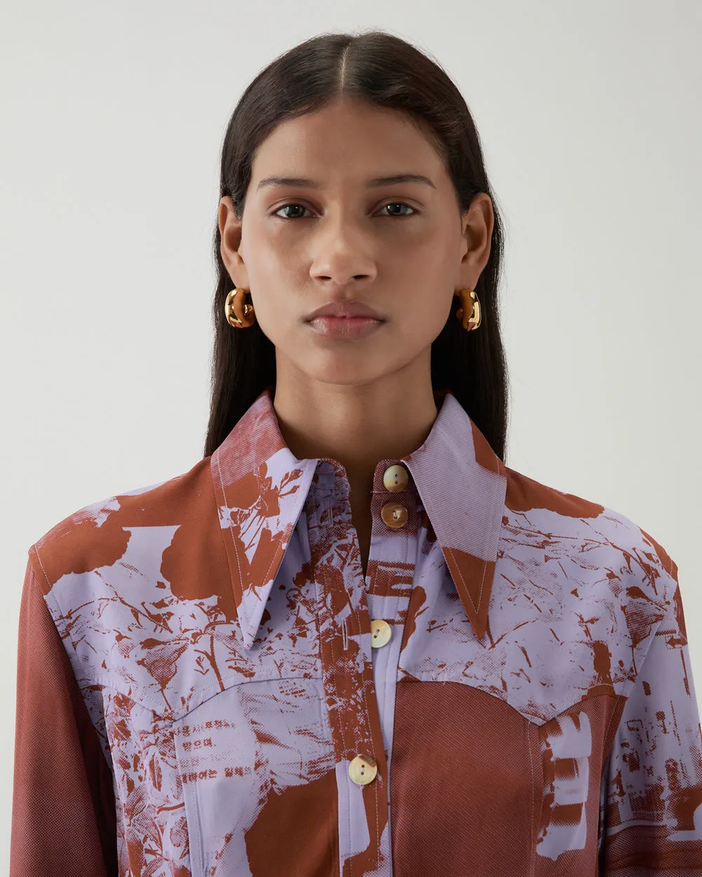 Large Molten Hoops Gold Plated sold by Rejina Pyo product image thumbnail 5