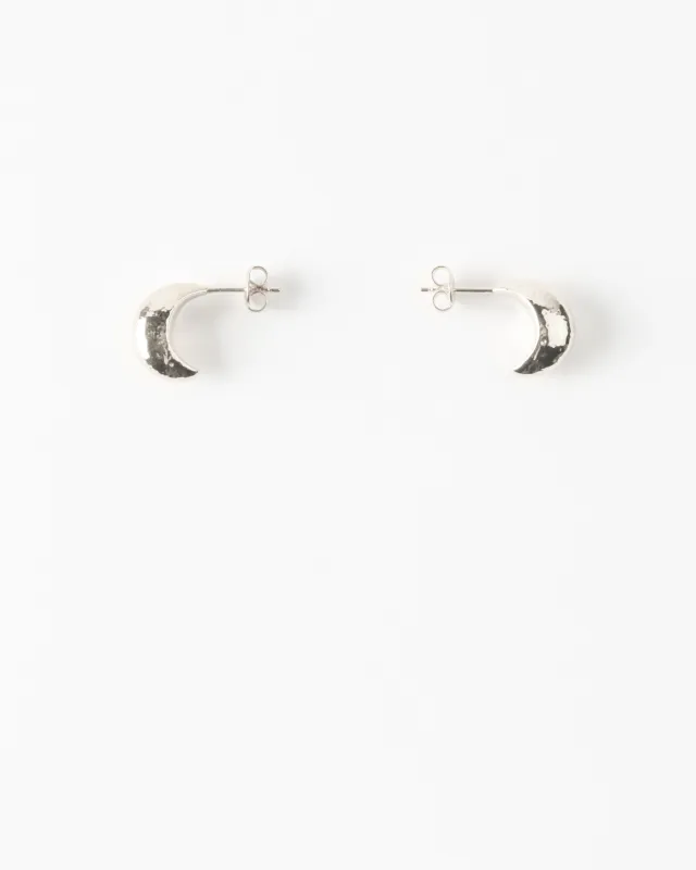 Mini Moon Hoops Silver Plated sold by Rejina Pyo