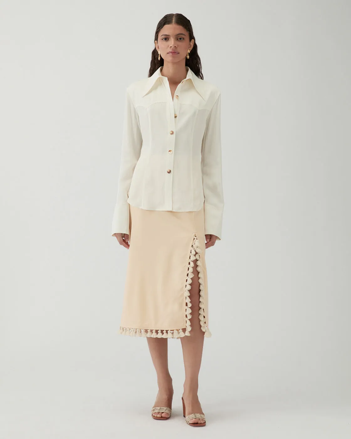 Camilla Shirt Viscose Twill Off-White sold by Rejina Pyo product image thumbnail 2