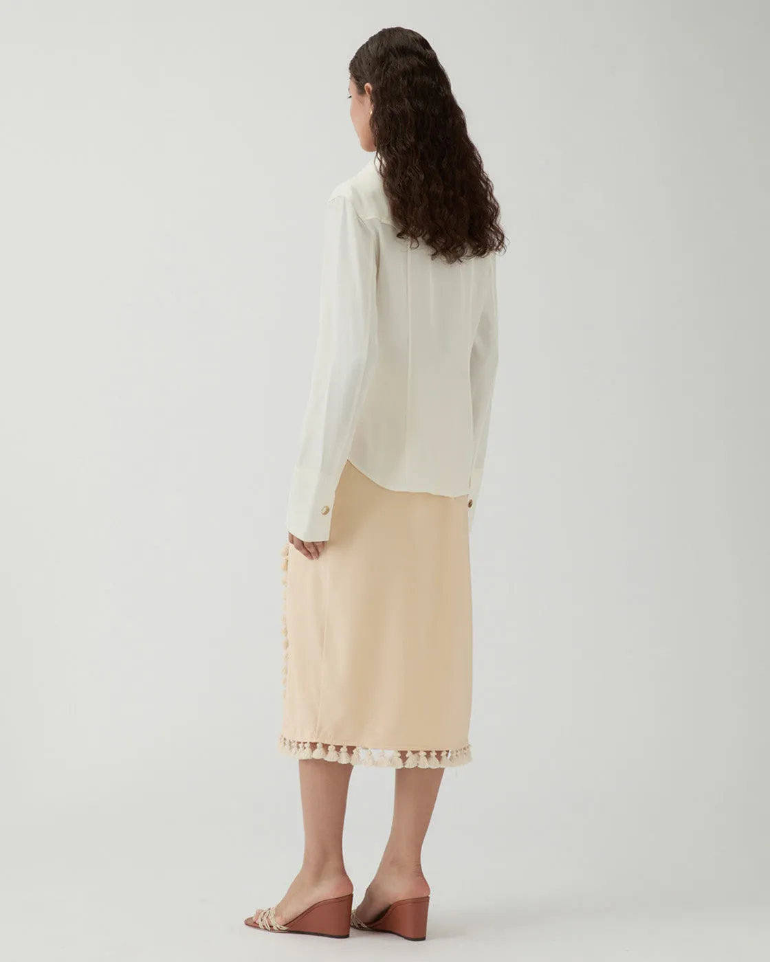 Camilla Shirt Viscose Twill Off-White sold by Rejina Pyo product image thumbnail 4