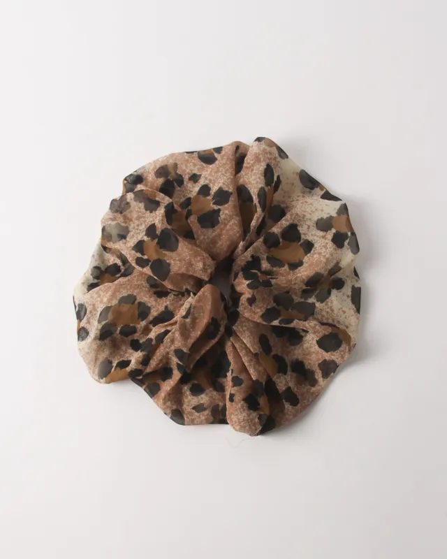 Scrunchie Viscose Chiffon Print Beige sold by Rejina Pyo
