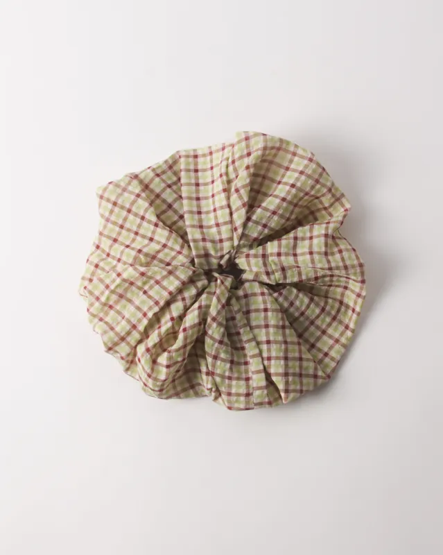 Scrunchie Check Green made by Rejina Pyo